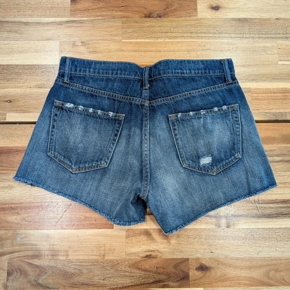 Gap 1969 Women's Denim Shorts Size 26 Medium Wash‎ Distressed Y2K Festival Boho